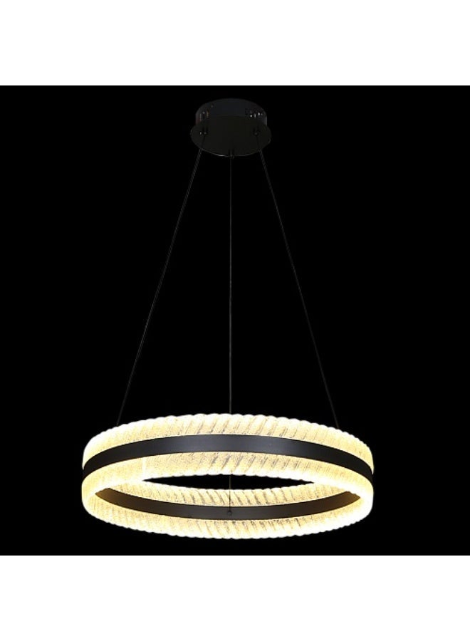 Modern black chandelier with 3 lights, 55 watts, 400 mm size - Image 3